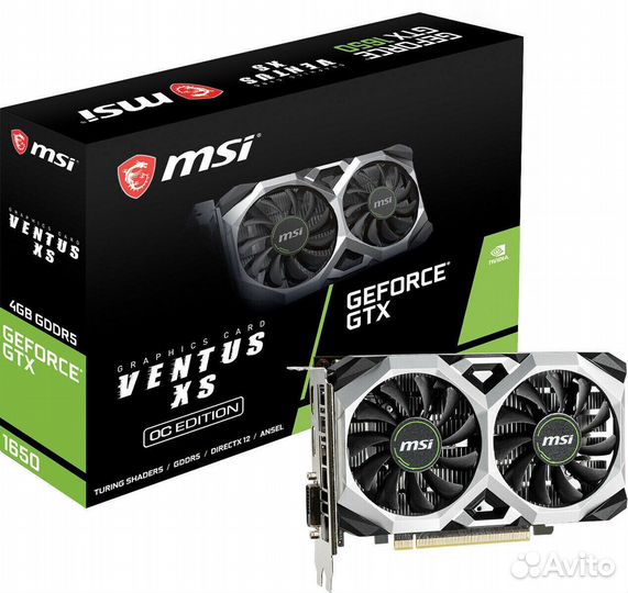 Продам MSI Geforse 1650,в использовании 2 месяца