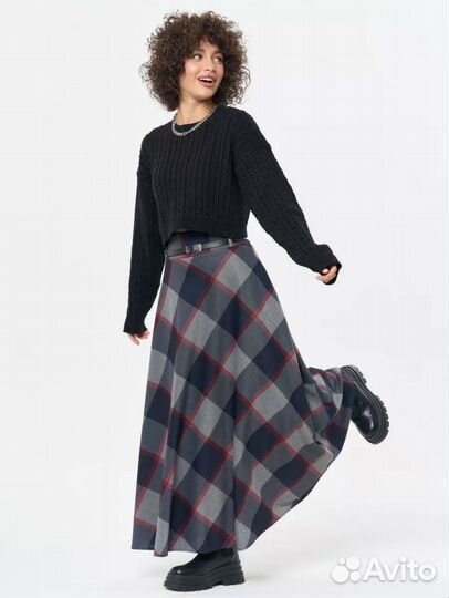 Юбка в клетку макси