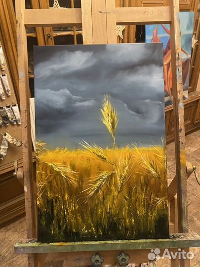 Картина маслом Перед грозой