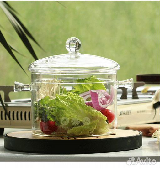 Стеклянная кастрюля