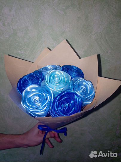 Букет из атласных лент лент