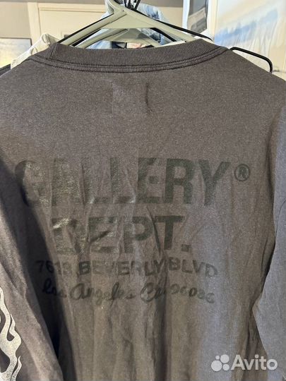 Лонгслив Gallery Dept Grey Logo Over Оригинал