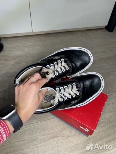 Кеды vans кожаные