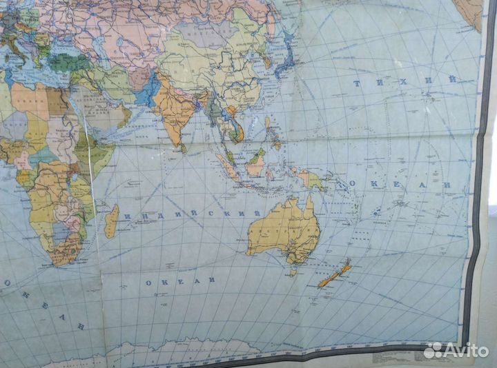 Карта мира, СССР, 1991г