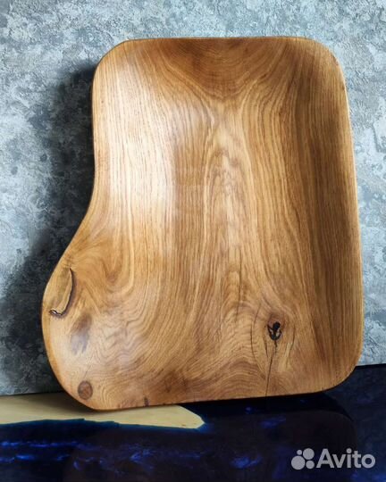 Чаша для подачи шашлыка, плова из цельного дуба