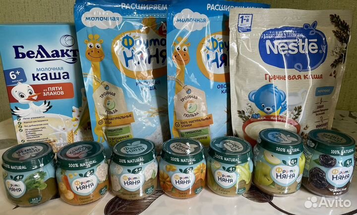 Детские каши, пюре