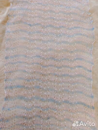 Новый пуховый ажурный палантин ручной вязки