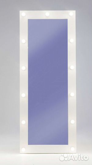 Зеркало 60*160, 13 лампочек, новое(цвет белый)