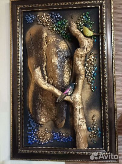 Картина панно из дерева