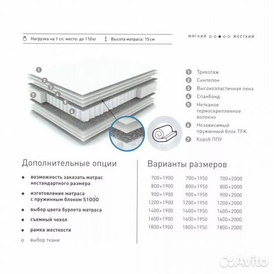 Wellspring Матрас на 90 см