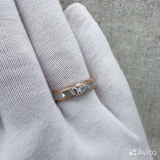 Кольцо с бриллиантом. Размер 17,5, №Z410682N1