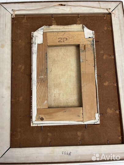 Картина винтажная в бархатном паспорту, Европа