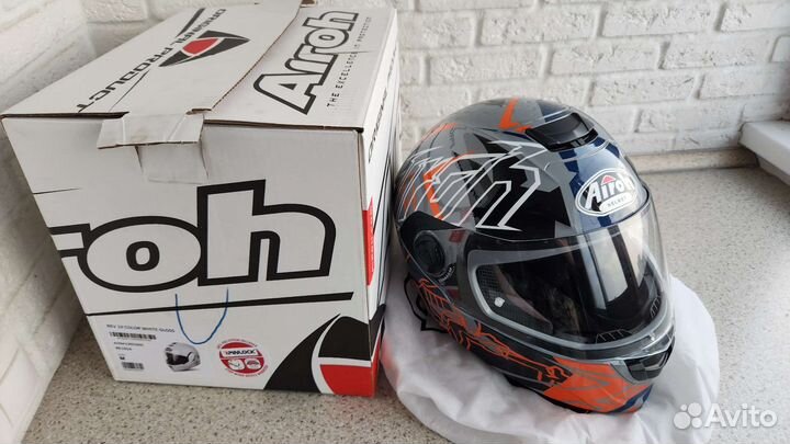 Мотошлем airoh storm bionikle orange gloss