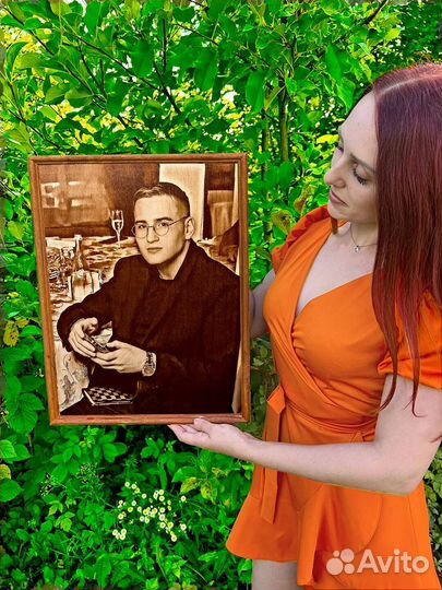 Выжигание портретов на дереве