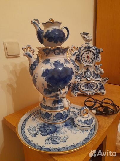 Самовар электрический СССР Гжель