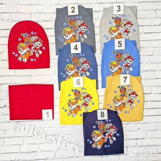 Шапка и снуд трикотаж Щенячий Патруль новые