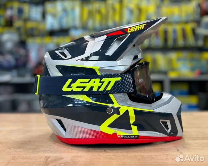 Кроссовый шлем leatt 7.5 steel v25