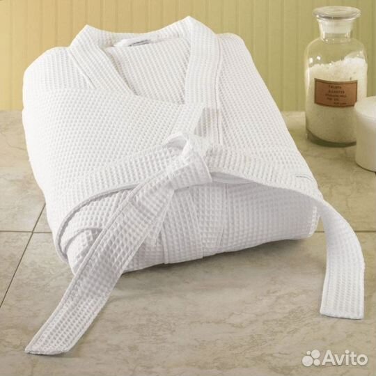 Халат вафельный белый для гостиниц и отелей