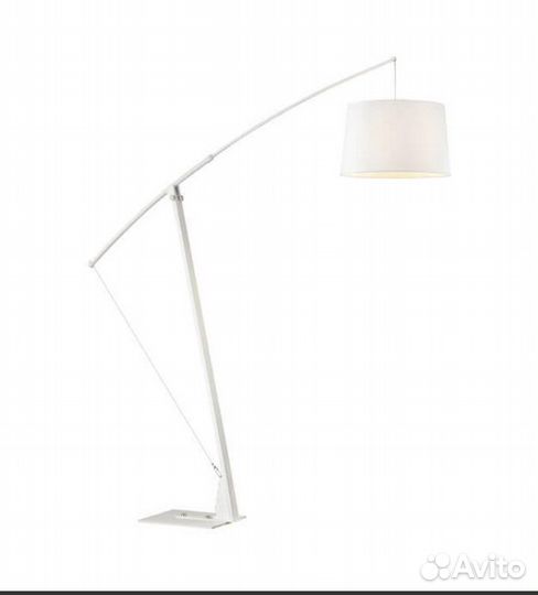 Торшер современый, белый абажур