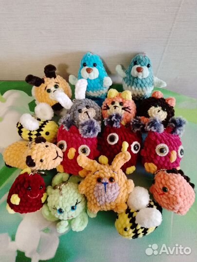 Плюшевые игрушки брелки, брелоки, ручная работа