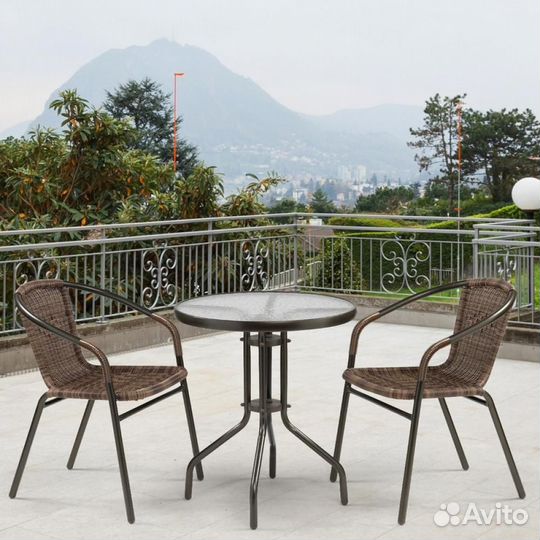 Комплект мебели Асоль-7 TLH-037B-TLH-060 brown-2pc