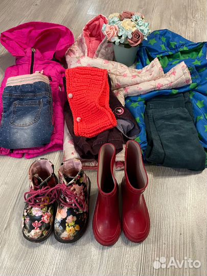 Пакет теплых вещей для девочки 86-92