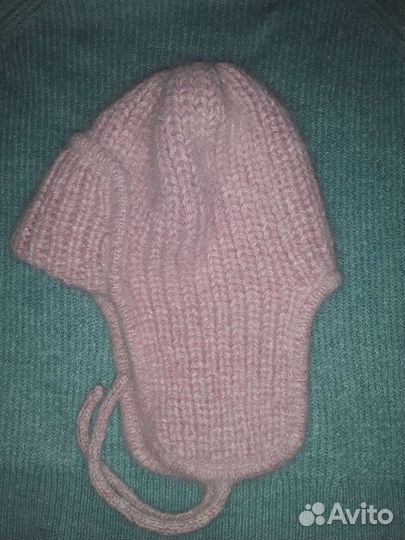 Шапка вязаная из пуха норки