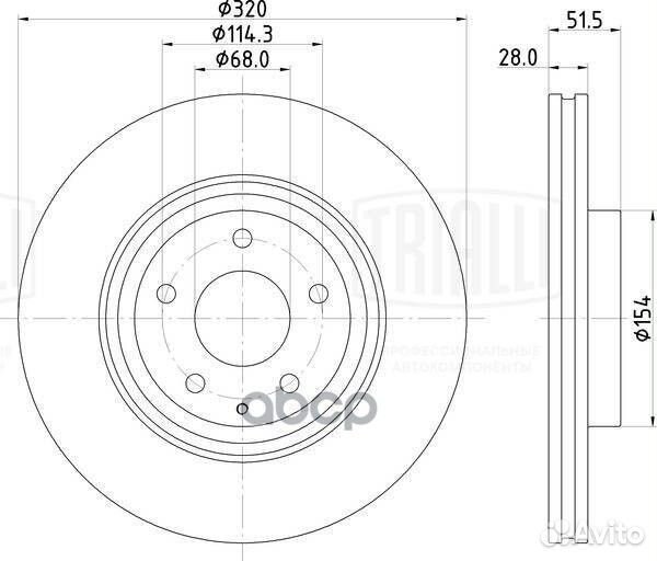 Диск торм. для а/м Mazda CX-9 (16) перед. d32