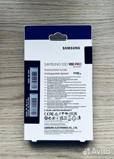 Накопитель М.2 SSD Samsung 980 PRO 2TB mz-v8p2t0cw