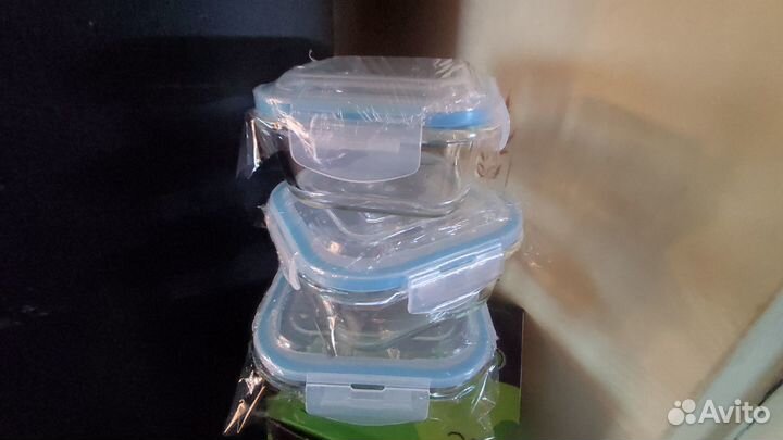 Квадратные стеклянные контейнеры