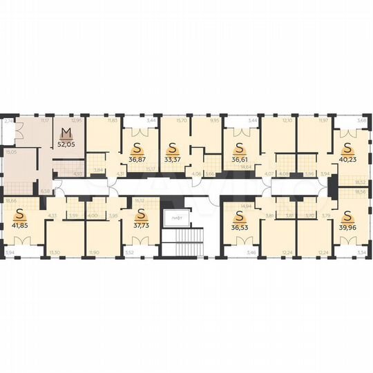 1-к. квартира, 33,4 м², 2/5 эт.