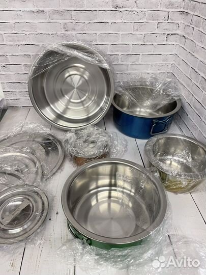 Набор кастрюль для маринада 1л,2л,4л,6л,9л