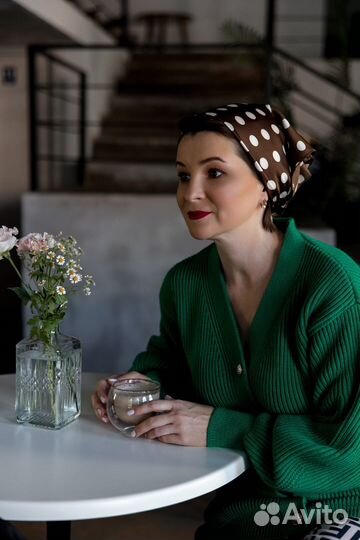 Шейный платок косынка красный