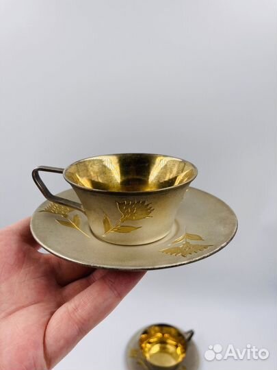 Кофейная пара СССР серебро 875