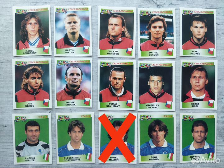 Наклейки Panini Europa 96. Europe-96