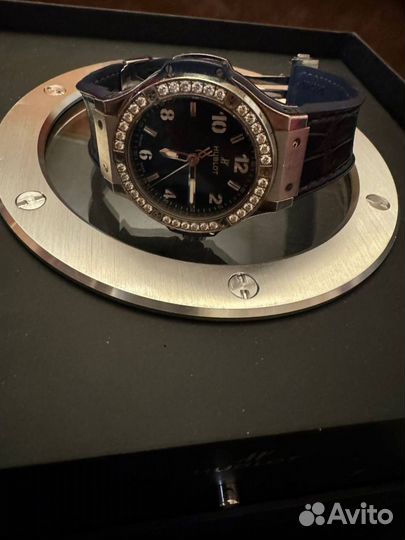 Часы Hublot Big Bang Steel Blue Diamond 35 mm