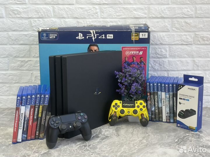 Sony PlayStation 4 pro 1тб / Много игр