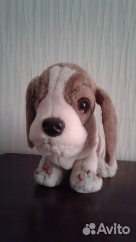 Игрушка мягкая. Франция. Бассет собака