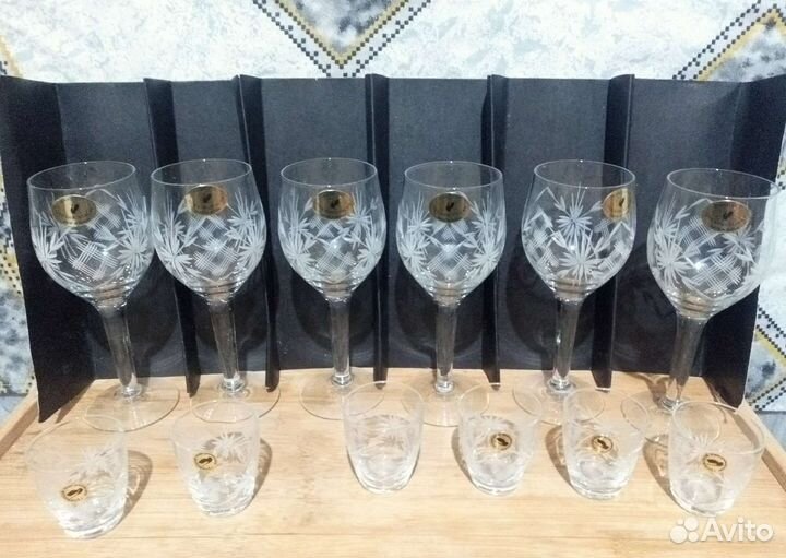 Фужеры хрустальный гусь