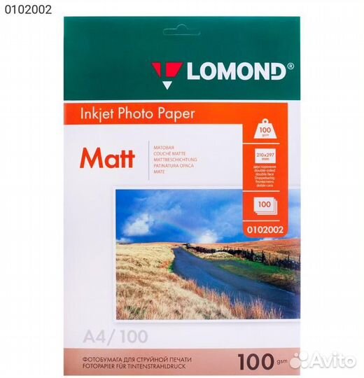Упаковка бумаги lomond InkJet Photo Paper A4 100л