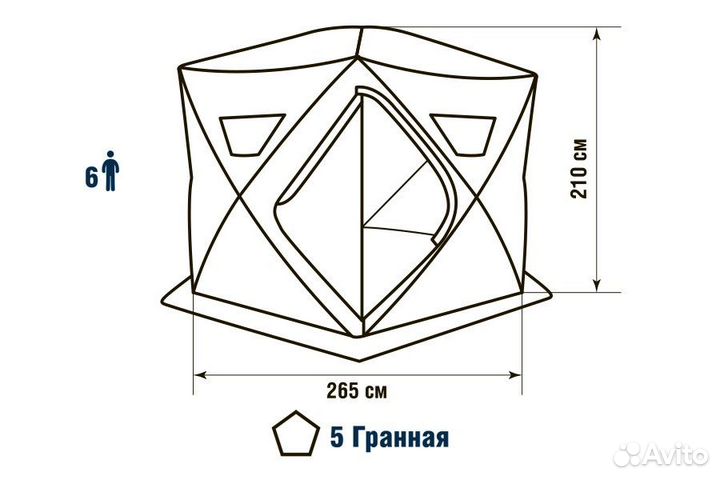Зимняя палатка пятигранная Higashi Penta