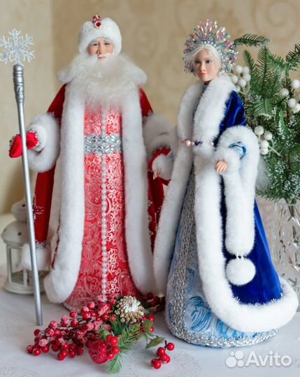Дед Мороз и Снегурочка куклы