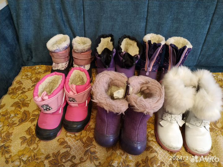 Детская обувь пакетом 6 пар зимняя 20-22р