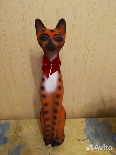 Статуэтка кошка рыжая керамическая 45 см, сувенир