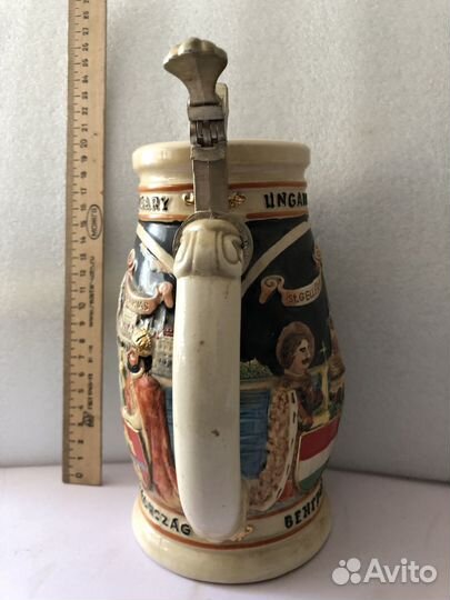 Кружка пивная Венгрия Будапешт большая керамическа