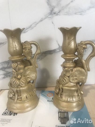 Подсвечники - под бронзу, цена за 2 шт