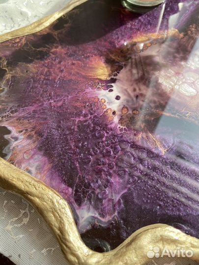 Поднос из эпоксидной смолы