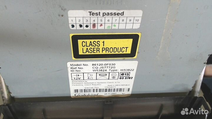 Магнитола Toyota Corolla Verso, 2008