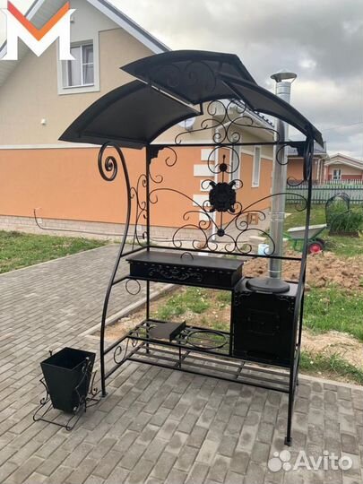 Мангал с крышей