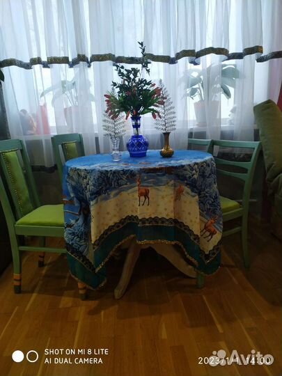 Скатерть квадратная 160/160 новогодняя